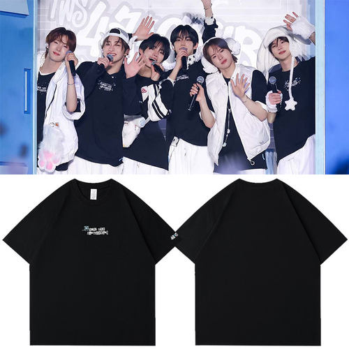 TWS2025日本FM演唱会周边申惟金道勋韩振同款衣服棉印花短袖T恤