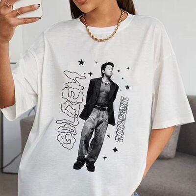 JungKook田国短袖T恤同款周边夏秋宽松韩版上衣打底衫tee