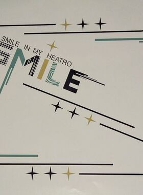 免漆smile韩尚移花水转印贴纸