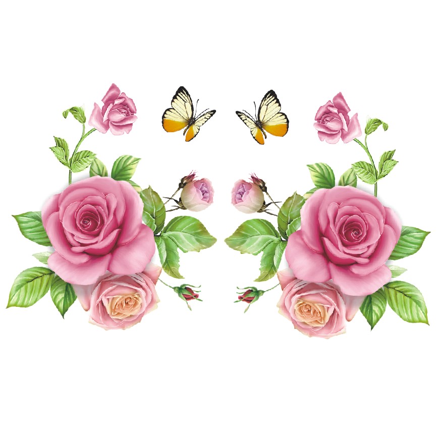 喷漆反贴衣柜水转印蝴蝶水转印家具花装饰配件贴花纸装饰画水移画