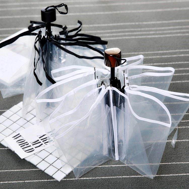 #透明折叠加固八骨超大抗风双人伞三折雨伞透明男女雨伞透明|msdalam kategori rumah harian, payung/gear hujan/Rain/Lembap-bukti, payung - dari Buy2taobao.com untuk memberikan perkhidmatan ejen Taobao profesional membeli