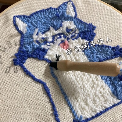 得闲手作人手工戳绣成品定制