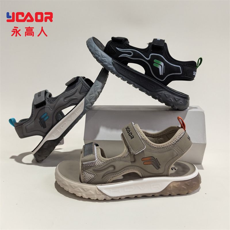 永高人露趾沙滩凉鞋软底防滑舒适