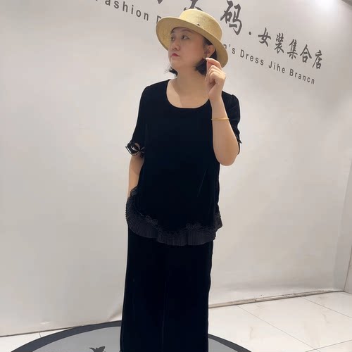 芮娜依莲初秋新款大码丝绒衫上衣