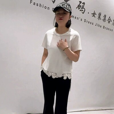 女权贵族夏季新款大码显瘦短袖衫
