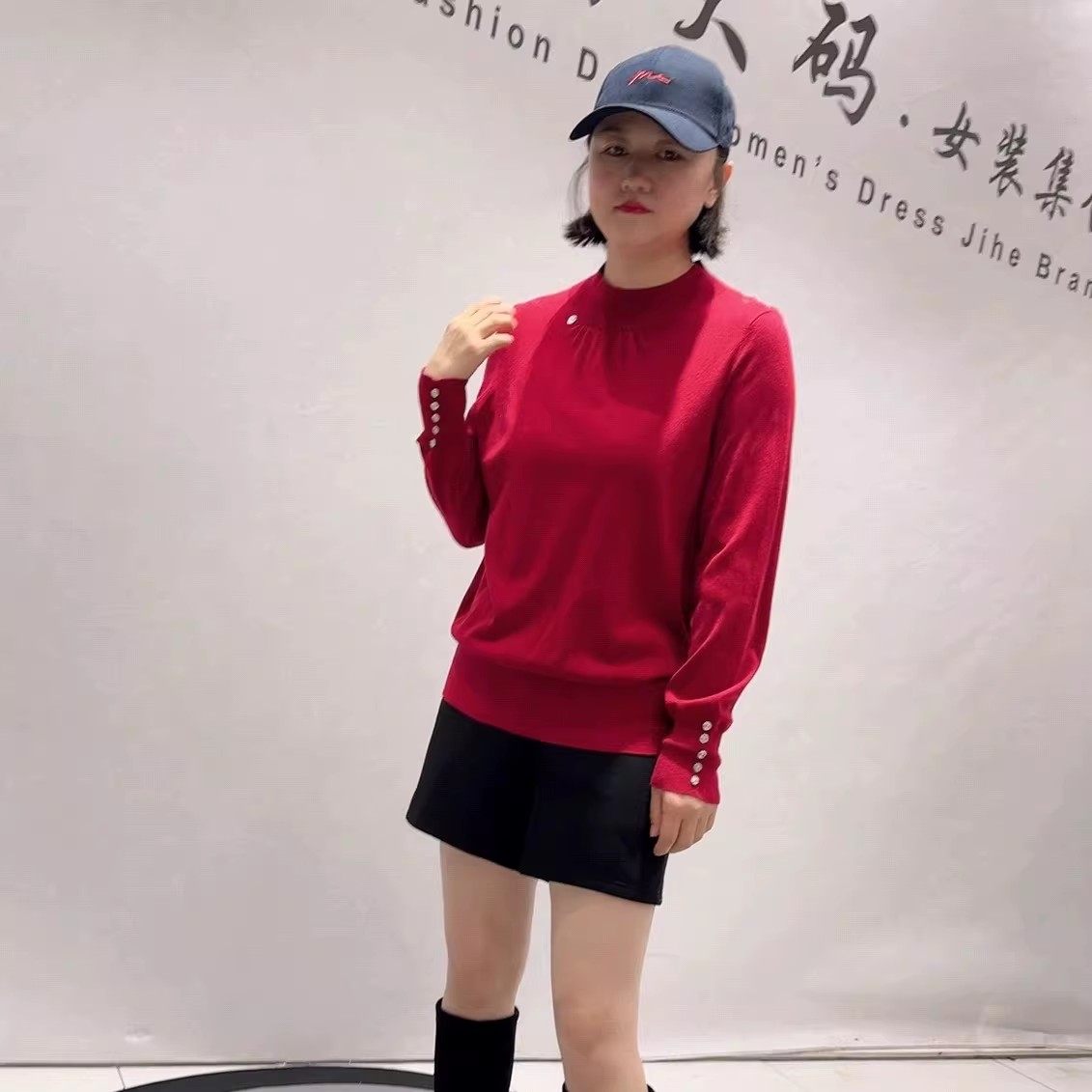 芮娜依莲1713年货新款欧货气质打底衫加大码女装胖妹妹针织衫上衣,女装/女士精品,常规大码外套,淘宝优惠券,粉丝福利购,淘宝优惠卷