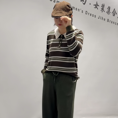 女权贵族秋冬新款大码针织衫上衣