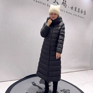 9051芮娜依莲冬季新款中长款羽绒服加大码女装胖妹妹显瘦减龄外套