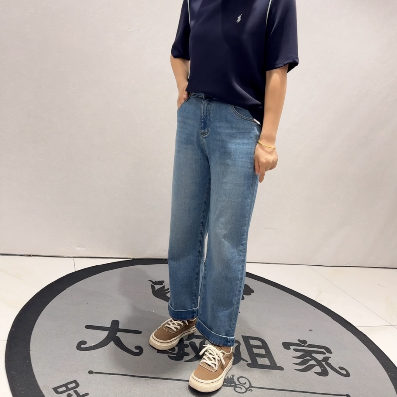 柏菲蒂秋冬款大码烟管牛仔裤女裤