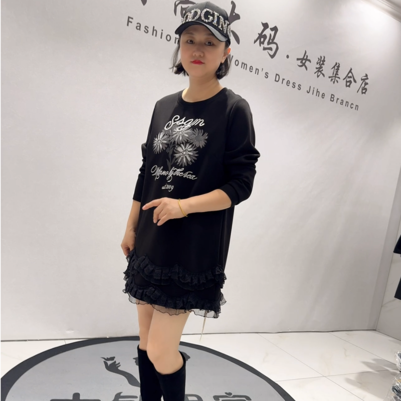 芮娜依莲冬季新款大码一手长上衣