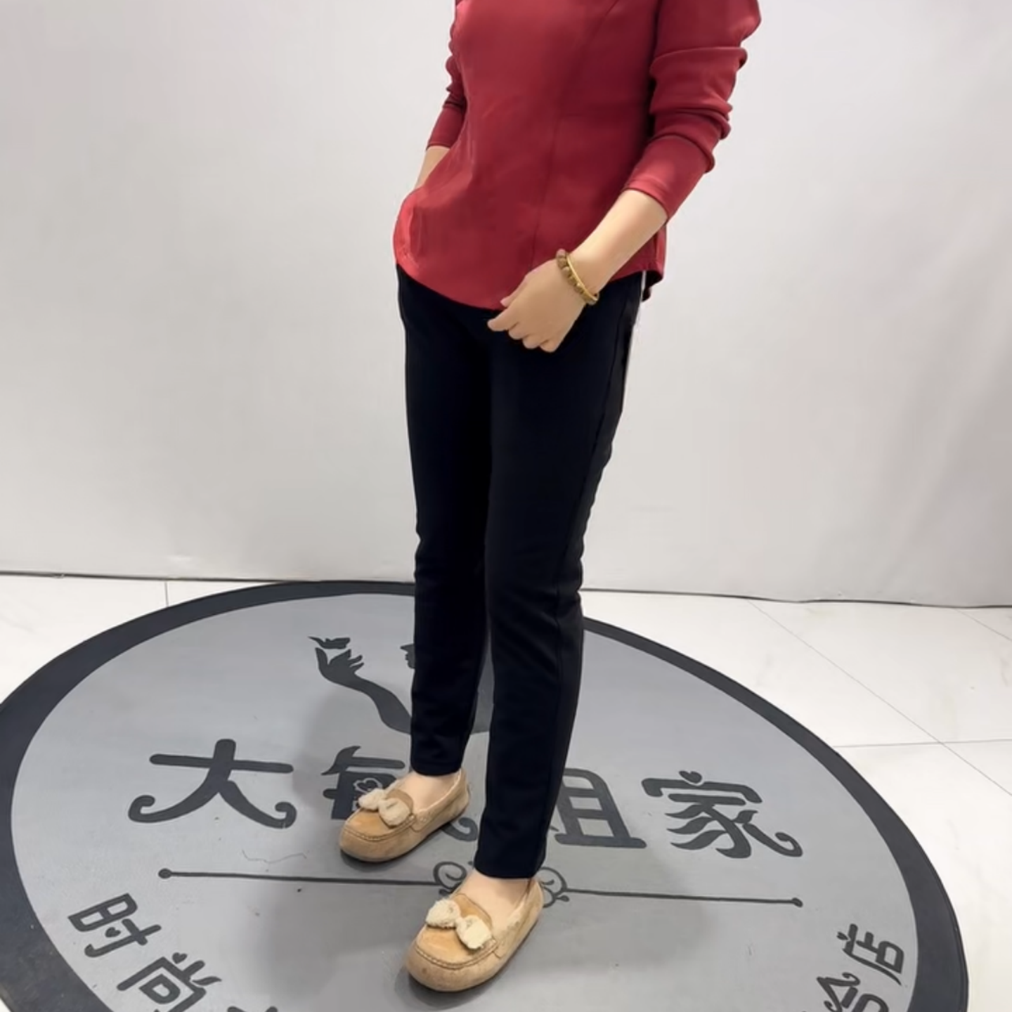 冬季新款大码蚕丝棉裤一体裤女裤
