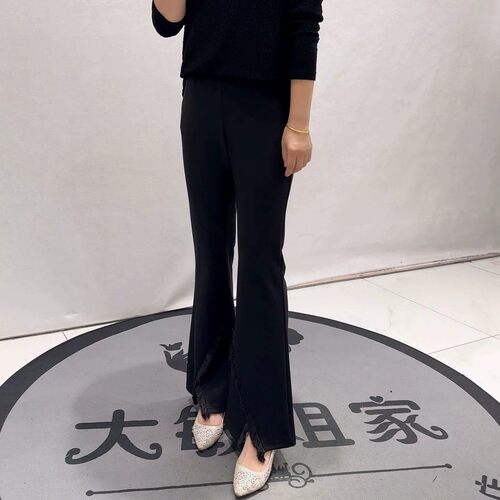 芮娜依莲秋冬新款大码微喇裤女裤