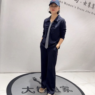 胖妹妹气质显瘦套装 芮娜依莲5421春装 女装 欧货两件套加大码 女 新款