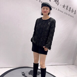 新款 胖妹妹气质衫 欧货打底衫 女装 百搭上衣 加大码 芮娜依莲5556春季