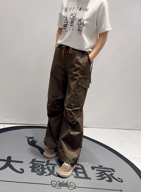 针丝缘子汇5400春装新款工装裤加大女装胖妹妹减龄显瘦百搭女裤