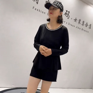 收腰显瘦长袖 加大码 女装 气质上衣 衫 新款 女权贵族6100秋季 女人味衫