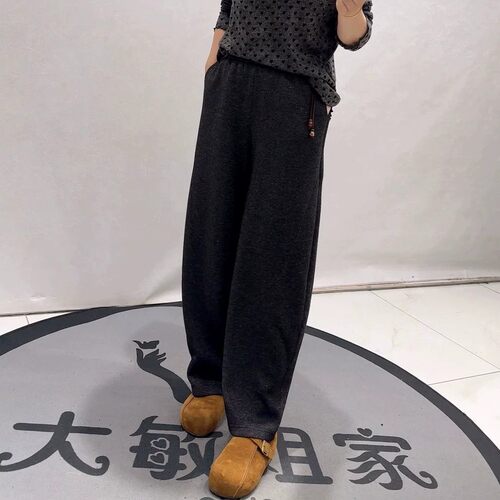 芮娜依莲秋冬新款大码弯刀裤女裤