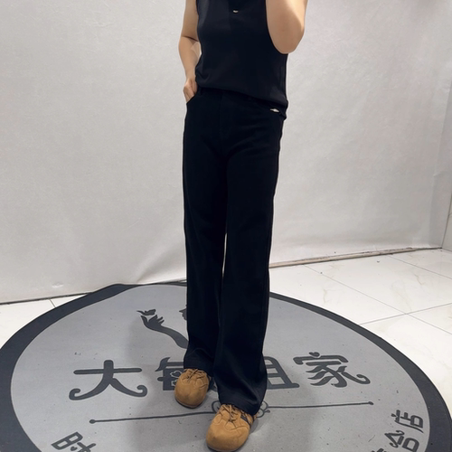 柏菲蒂初冬新款加大码薄绒牛仔裤