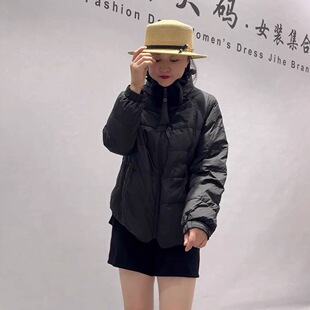 9558芮娜依莲冬季新款欧货拼针织棉服加大码女装胖妹妹显瘦外套女
