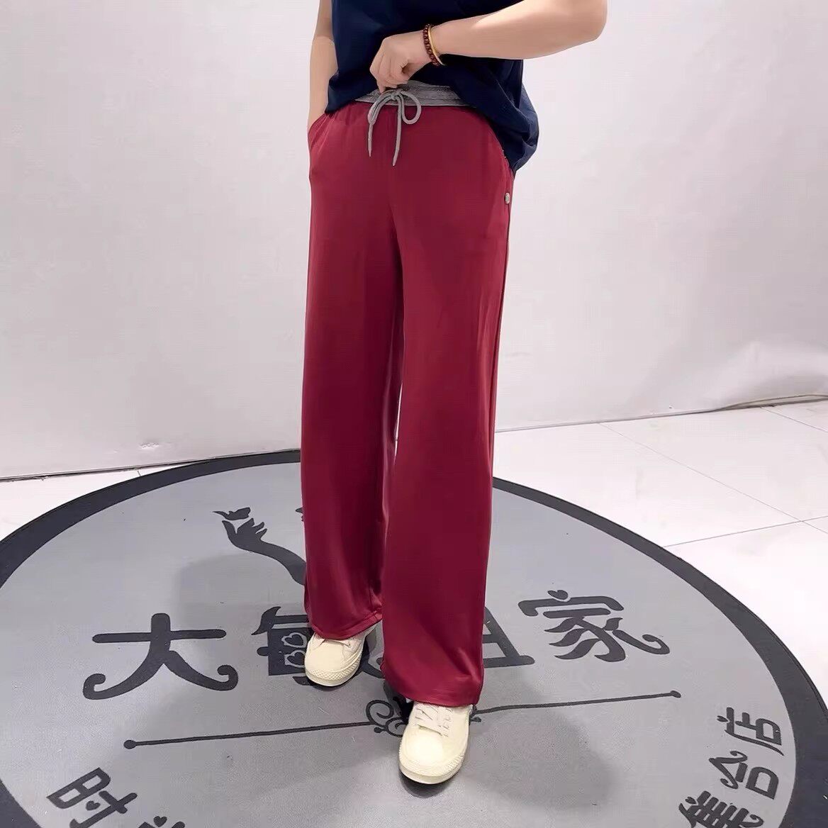 1052芮娜依莲夏季新款欧货休闲卫裤加大码女装胖妹妹百搭显瘦女裤