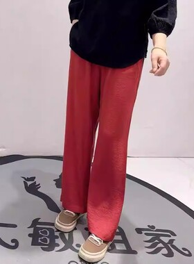 3112芮娜依莲蓝鲸之吻夏季新款欧货女裤加大码女装胖妹妹百搭裤女