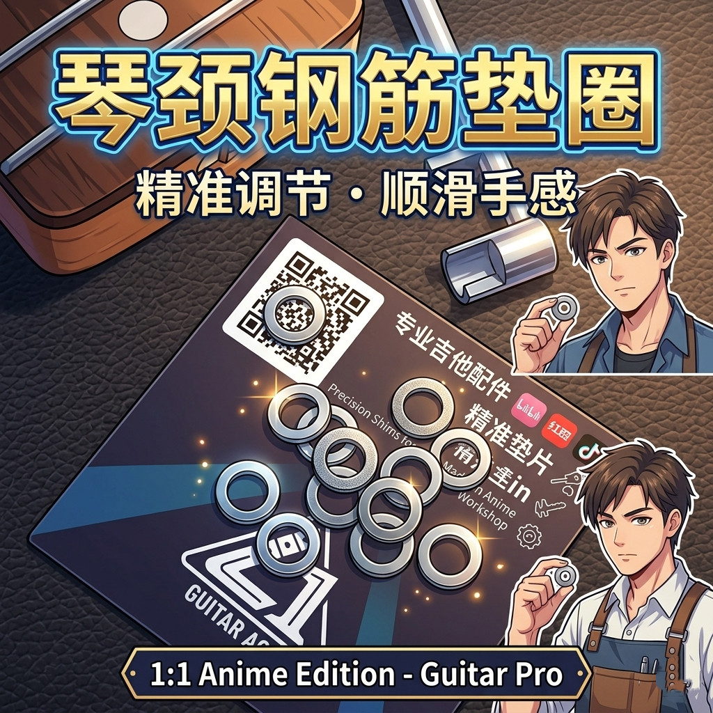 琴颈钢筋垫圈 改善钢筋余量 适用复古尾调琴颈钢筋 吉他/贝斯