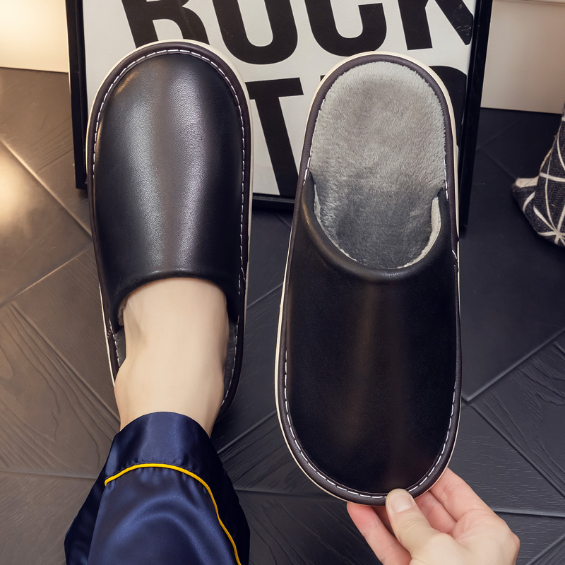 秋冬软面新款男士拖鞋家用女情侣厚软底木地板防滑居家1124z