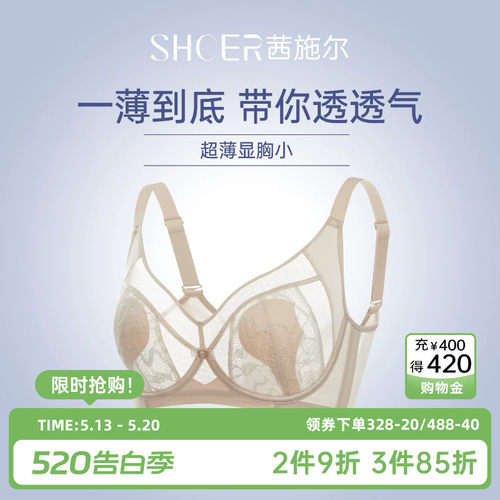 茜施尔大胸显瘦显小文胸