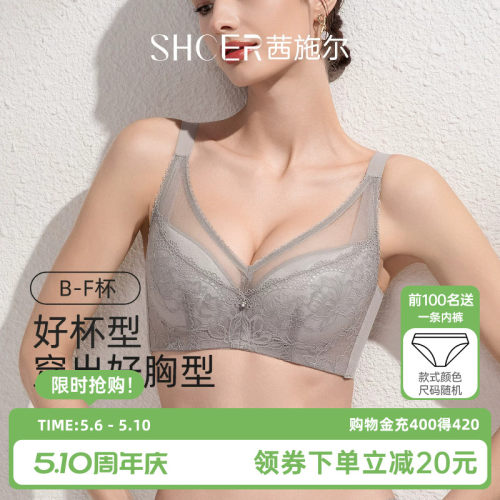 茜施尔大胸显小聚拢收副乳内衣