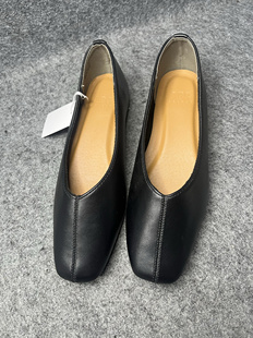 独 奶奶鞋 款 日系春abc极简百搭舒适浅口平跟单鞋 显瘦 柔软有型