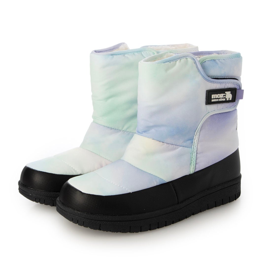 MOZ儿童雪地靴2025新款防泼水女童防滑户外中筒加绒加厚保暖棉靴