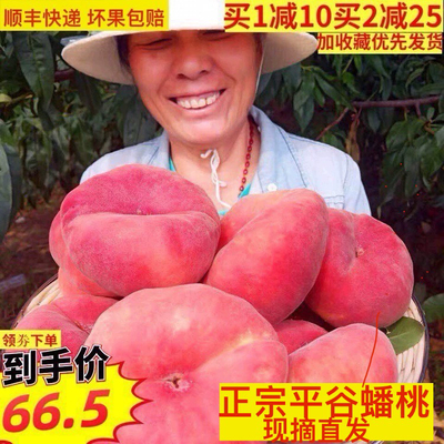 脆甜北京平谷桃黄油蟠桃