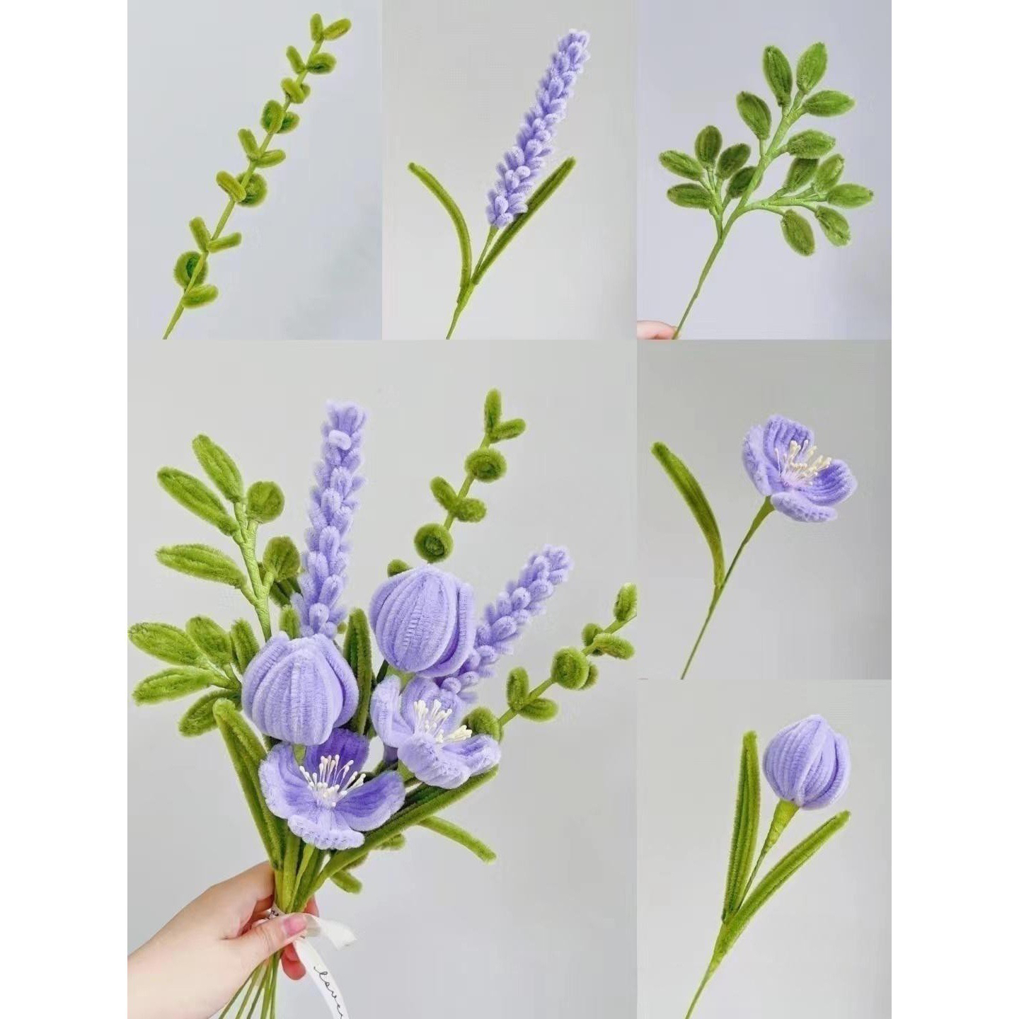 成品发货教师节扭扭棒花束diy手工郁金香虞美人手捧花送老师闺蜜