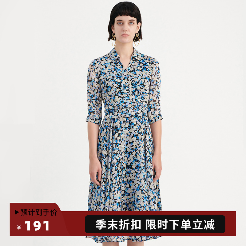 收腰显瘦，时尚碎花，气质通勤