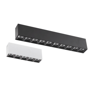 led明装条形射灯吸顶式线型灯防眩光长条格栅灯过道无主灯斗胆灯