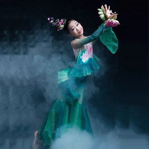 云川之舞鱼戏莲叶间舞蹈演出服荷花荷叶跳舞道具小荷尖尖小鱼儿莲