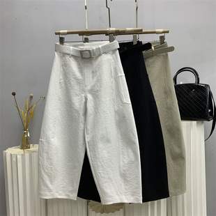 NV99001欧货春款小个子休闲阔腿裤女九分西装裤气球裤宽松弯刀裤