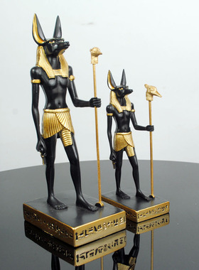 古埃及阿努比斯狗神摆件胡狼神像旅游纪念品家居装饰品工艺品摆设