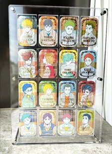 方吧唧展示架徽章收纳盒亚克力长条吧唧收纳框亚克力烫金方保护盒