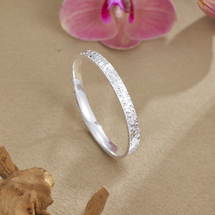 三面碎冰冰白铜手镯 小众设计 网红新款 闭口新款手环百搭首饰