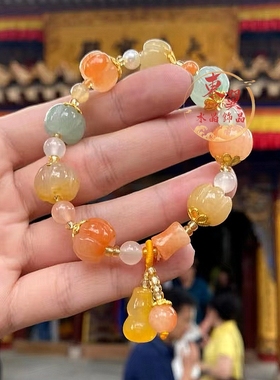 新疆和田玉糖白玉南瓜手链