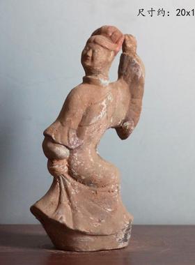 洛阳唐三彩陶俑乐舞俑收藏品装饰