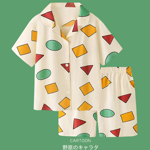 蜡笔小新睡衣夏季纯棉短袖短裤