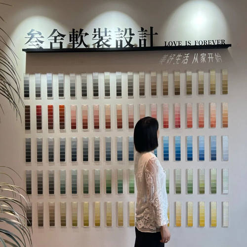 亚克力乳胶漆色卡墙彩虹插槽立邦