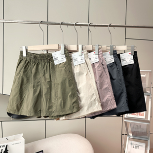 舒适运动薄款 休闲短裤 中裤 五分裤 466384 夏季 吸汗速干裤 女装