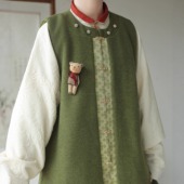 西辞记立领弓袋袖 对襟短袄比甲明制汉服马面裙日常秋冬款