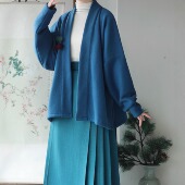 西辞记多色秋冬双面绒针织飞机袖 马面裙日常通勤汉服