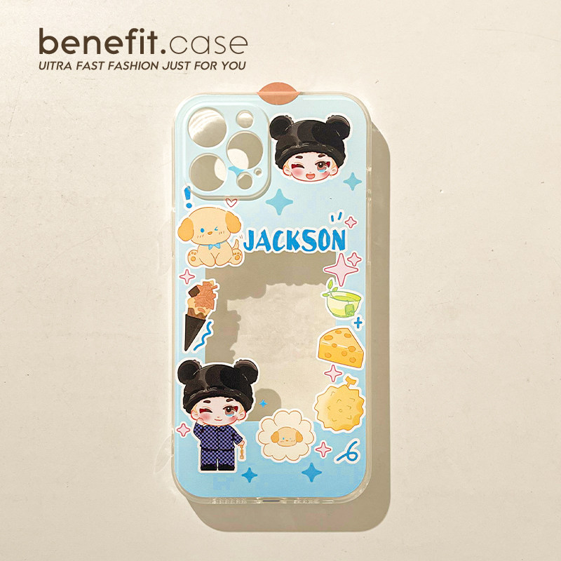 benefit可爱GOT7成员王嘉尔小卡周边适用苹果15promax手机壳14新款iPhone13硅胶12防摔11透明xs女8plus保护套