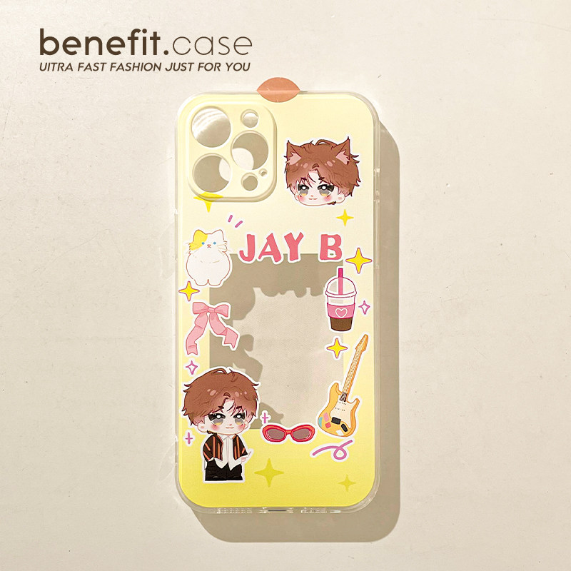 benefit可爱GOT7成员林在范小卡周边适用苹果15promax手机壳新款小米14硅胶13至尊防摔红米k70女note13保护壳