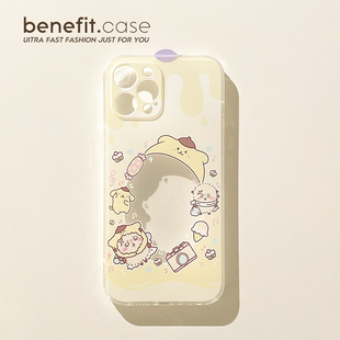 benefit动漫chiikawa吉伊卡哇海獭师傅小卡周边适用苹果15promax手机壳新款华为mate60pro硅胶防摔小米14外壳